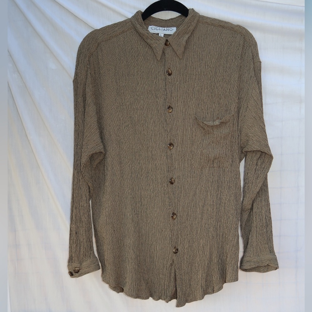 Vintage Cigliano Men’s Button Down Long Sleeve Shirt